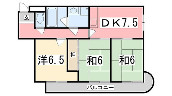 手柄コーポの物件間取画像